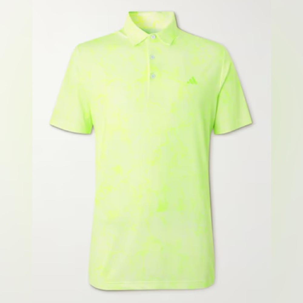 Adidas Men's Ultimate365 Neon Polo Shirt size large